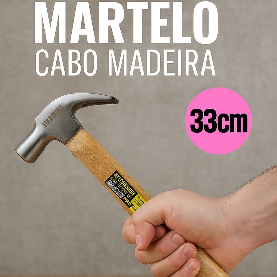 Martelo 33cm - 27mm Cabo De Madeira - STARTOOLS