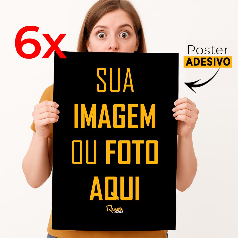 Kit 6 Pôster Impressão Cartaz A3 C/ Película Protetora - Personalizado 42X30 - Suas Imagem ou Fotos
