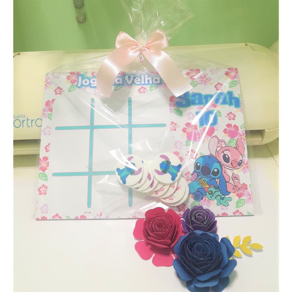 Kit Jogo da Velha Personalizado Stitch l Lembrancinha Festa Infantil | Brinde Criativo | FAZEMOS TODOS OS TEMAS