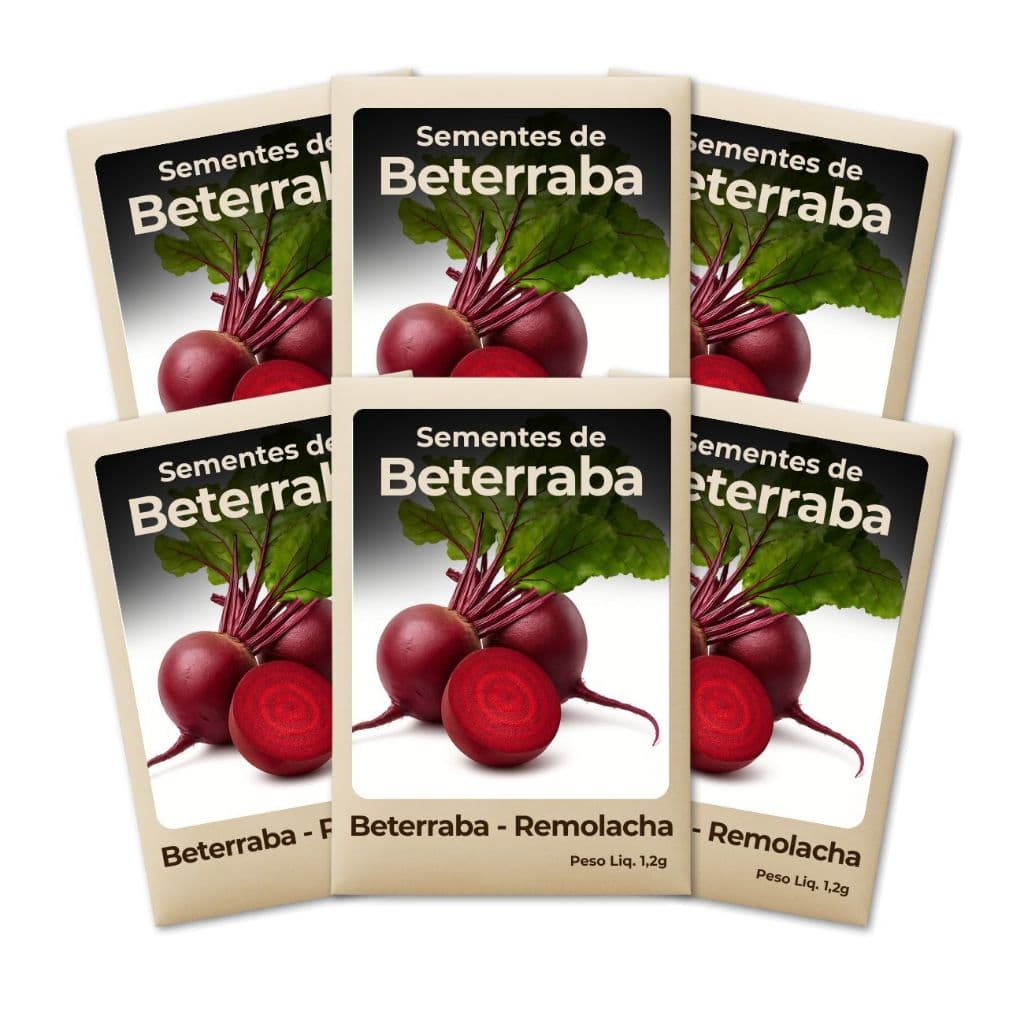 Beterraba Sementes Crescimento Constante Hortas Domésticas Produção Garantida Cultivo Seguro Feltrin-Leve 6 Pct
