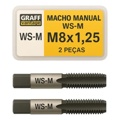 Macho Manual Aço Liga Ws-m M8 X 1,25 Jogo - 2 Peças