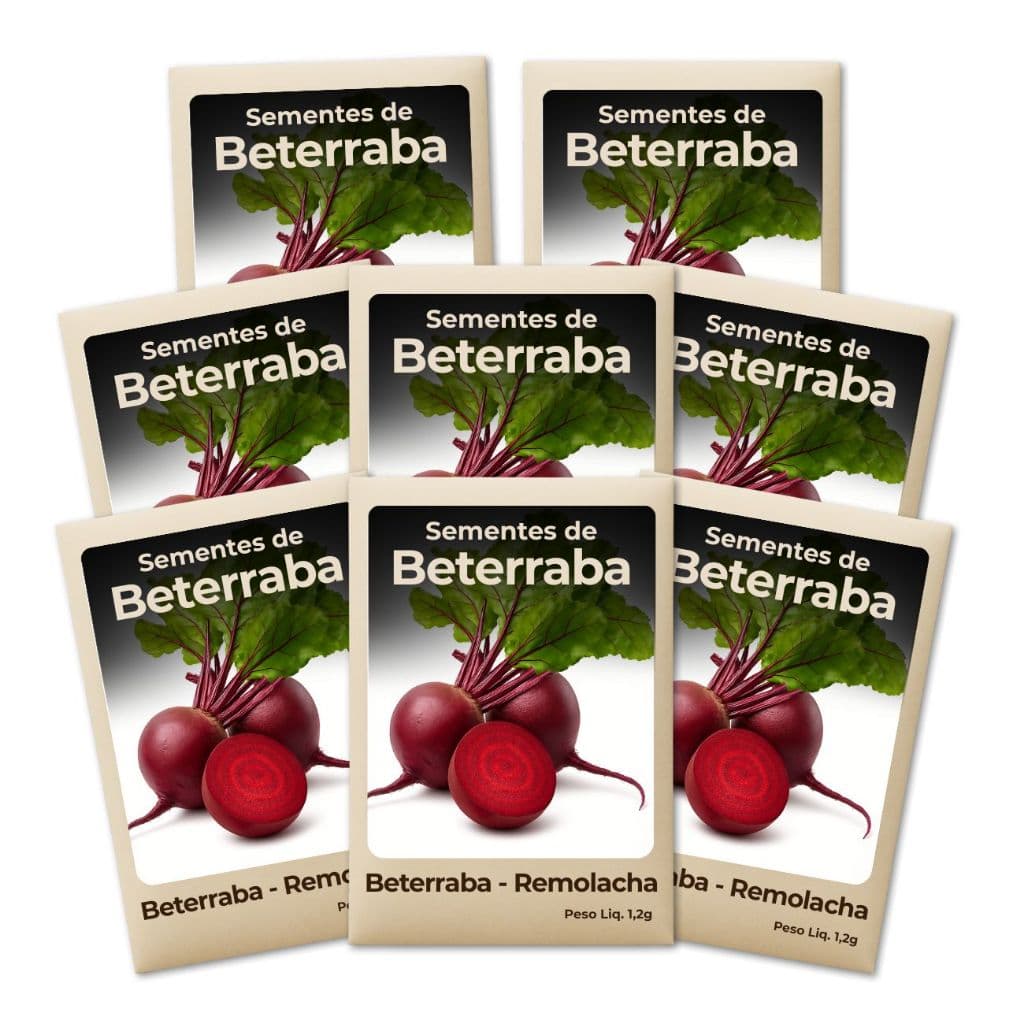 Semente de Beterraba Produção Elevada Hortas Domésticas Crescimento Saudável Cultivo Garantido Feltrin-Kit 8un