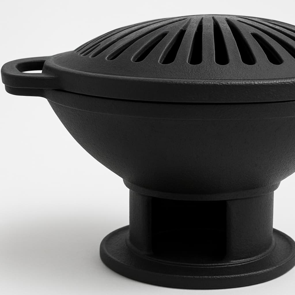 Churrasqueira Gengiskan De Ferro Fundido Cor Preto