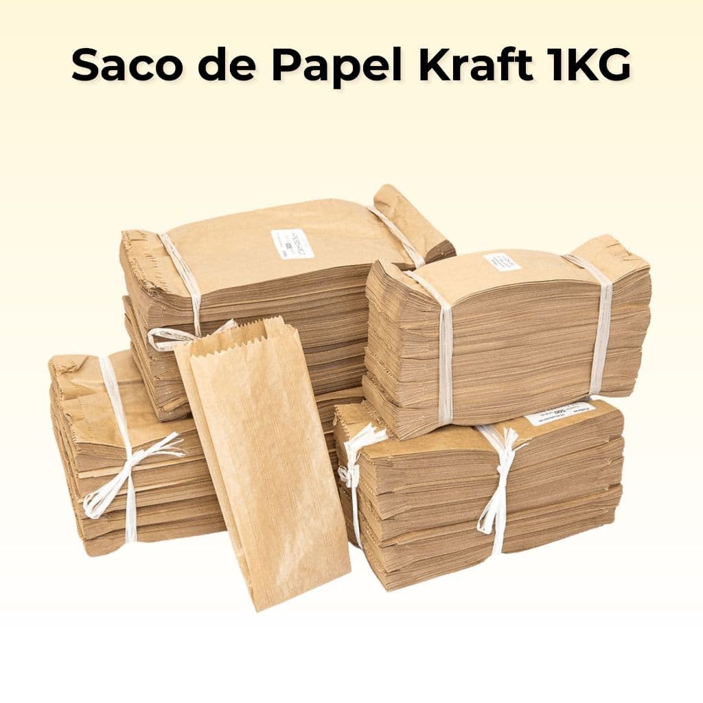 sacos de papel kraft pardo 26x9cm ideal ´para paes, lanches, croissant etc 100unidades 1kg