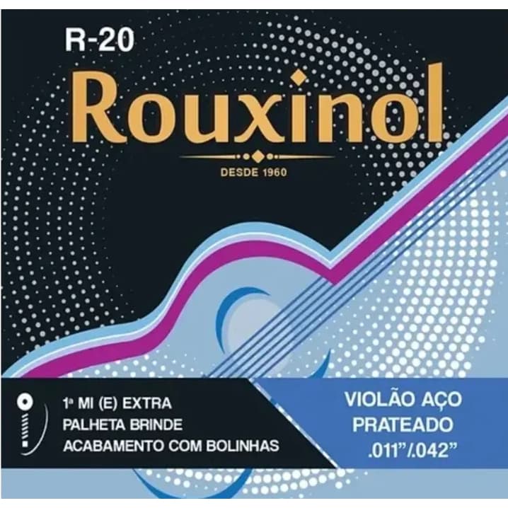 Encordoamento Violão Rouxinol R-20 Aço c/ Bolinhas