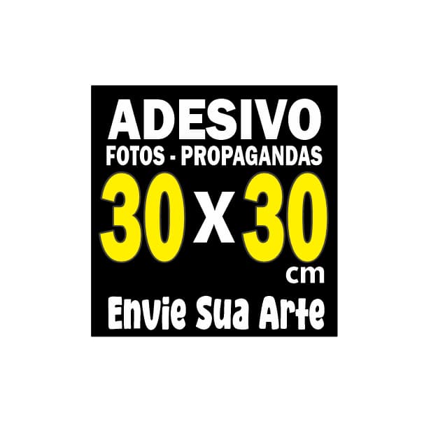 Adesivo Fotográfico I Envie sua arte ou foto I 30x30cm