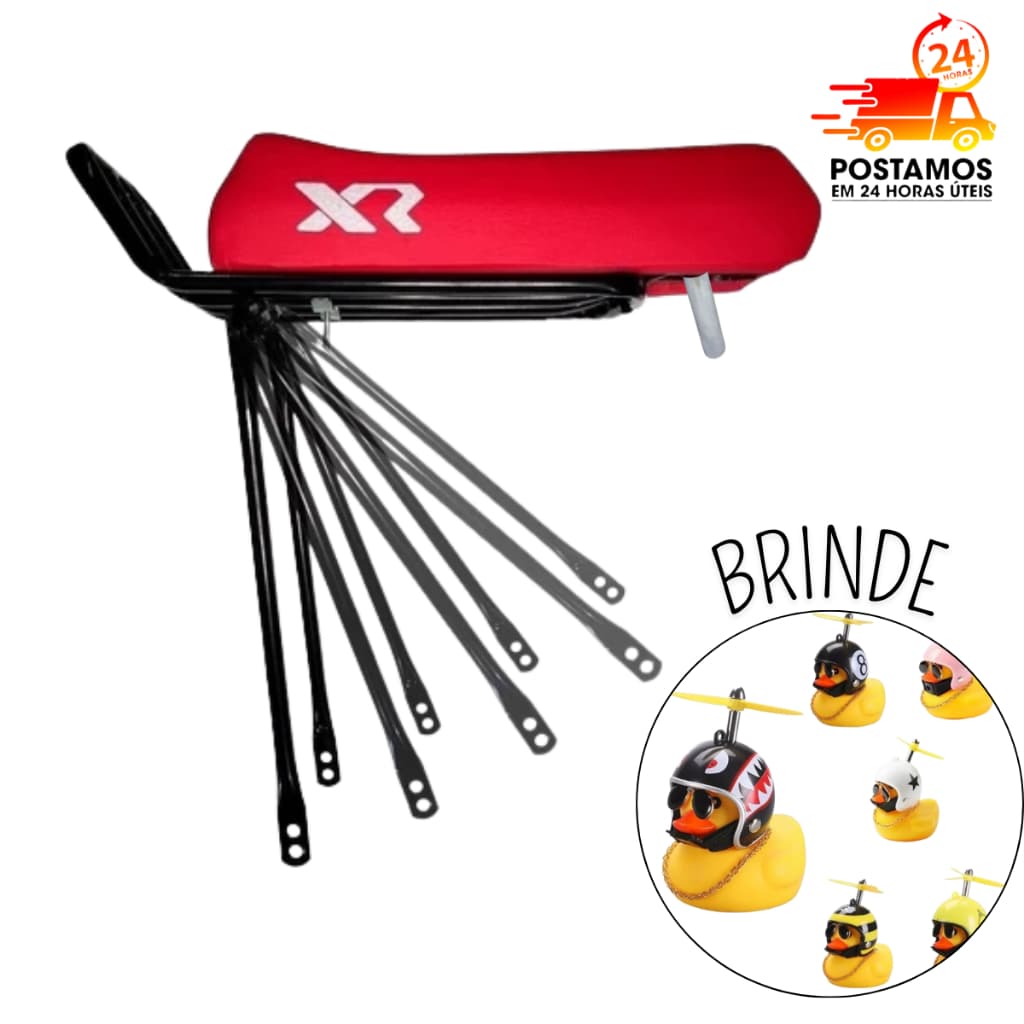 Kit Banco Xr Mobilete Caloi C/ Bagageiro Rabetão Articulado