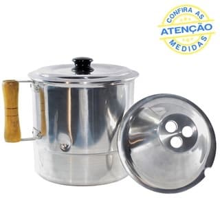 Fervedor Caneco de Leite Inderramável Alumínio 3 Litros Canecão Com Tampa