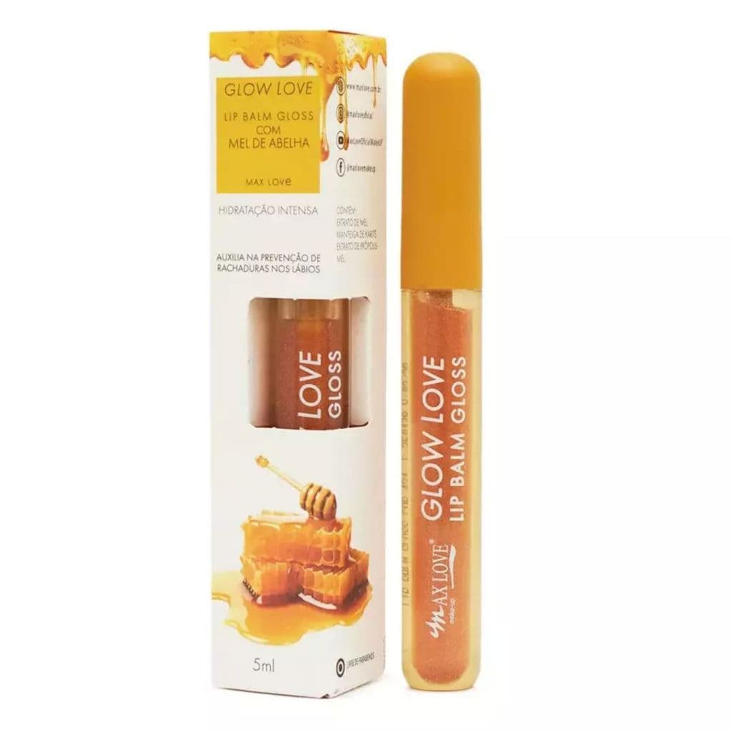 Lip Balm Gloss Mel Glow Love Max Love Cheirnho de Mel