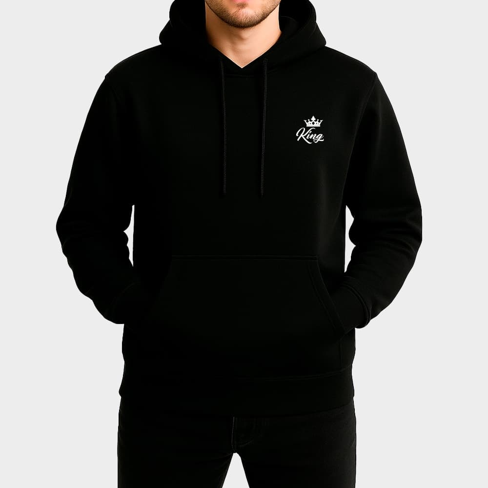 Blusa De Frio Moletom Masculina Estampa King Rei Algodão