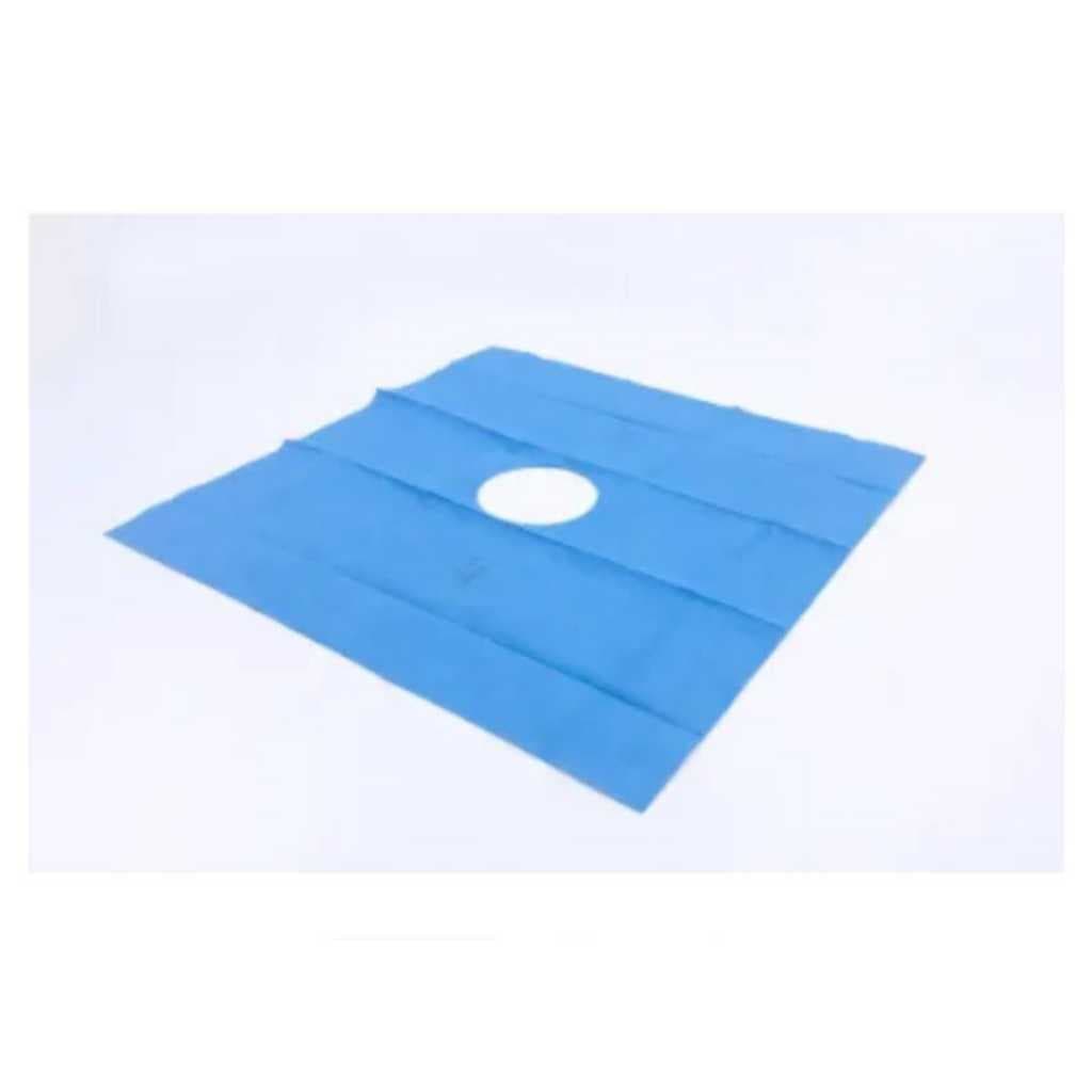 Campo Cirúrgico Fenestrado 30G, 0,40x0,40cm Azul, Não Estéril - 10 Campos