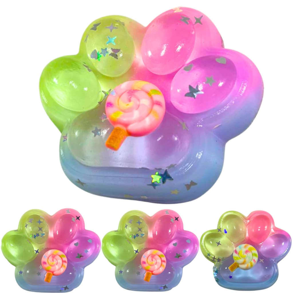 Garra de gato Taba Squishy Brinquedo Fidget Macio não gruda Fofo