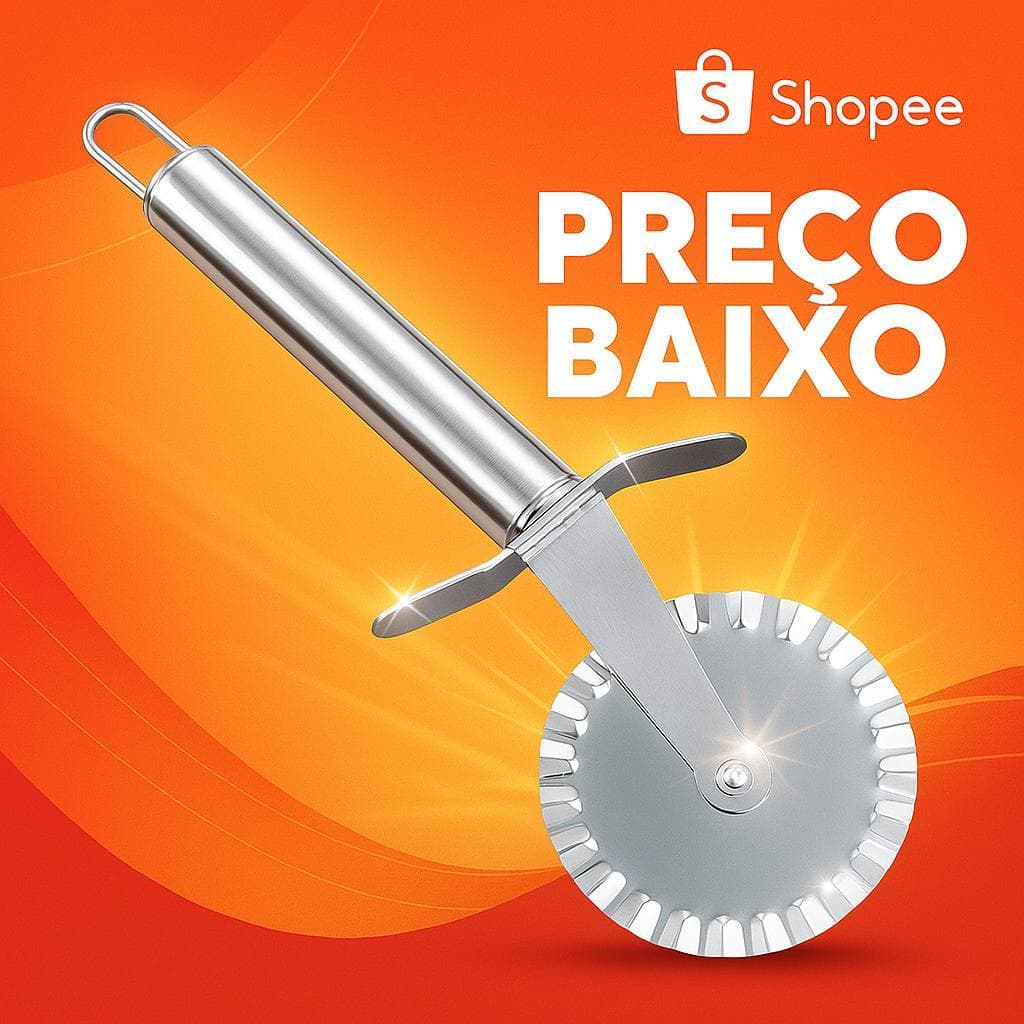 Cortador de Pastel 20cm - Corte Preciso e Rápido para Massas - Ferramenta Profissional para Cozinha