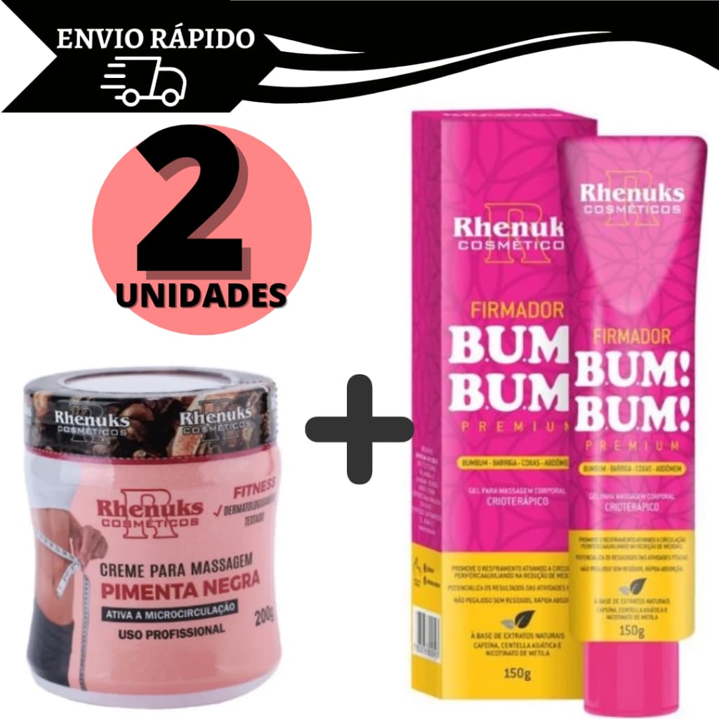 Kit Firmador de Bumbum Premium + Gel Pimenta Negra