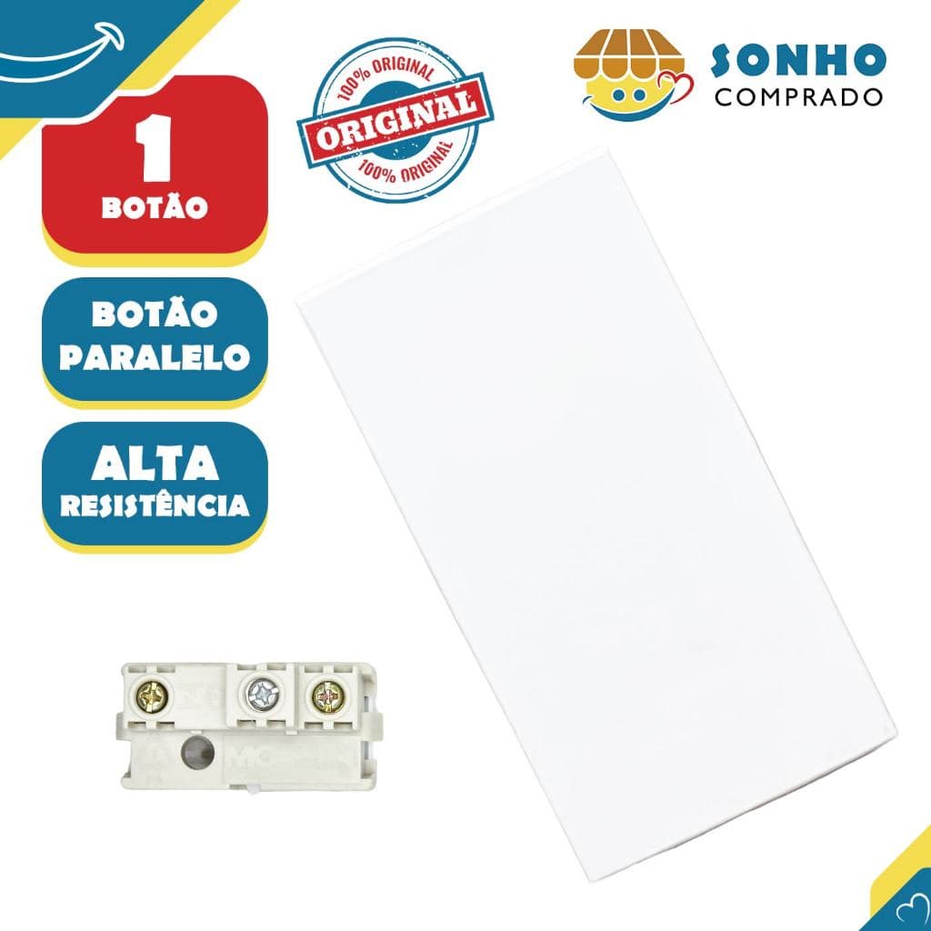 Modulo para placa/ espelho 1 botão paralelo 17904 MarGirius