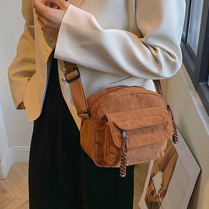 Nova Mini Bolsa Transversal Feminina Crossbody de Veludo para Uso Diaria 8171