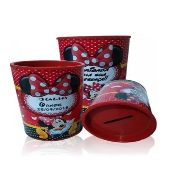 250 Cofrinhos Personalizados Minie