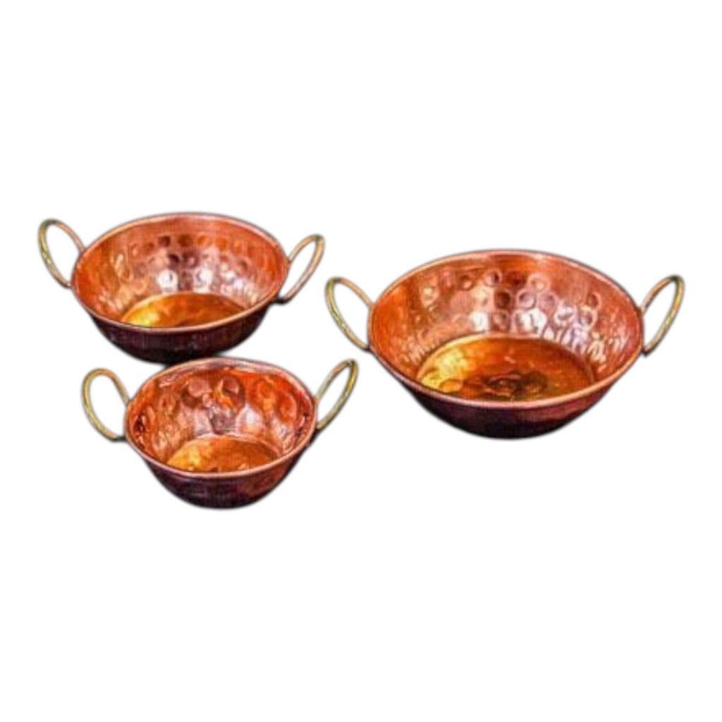 Trio Mini Tachos De Cobre