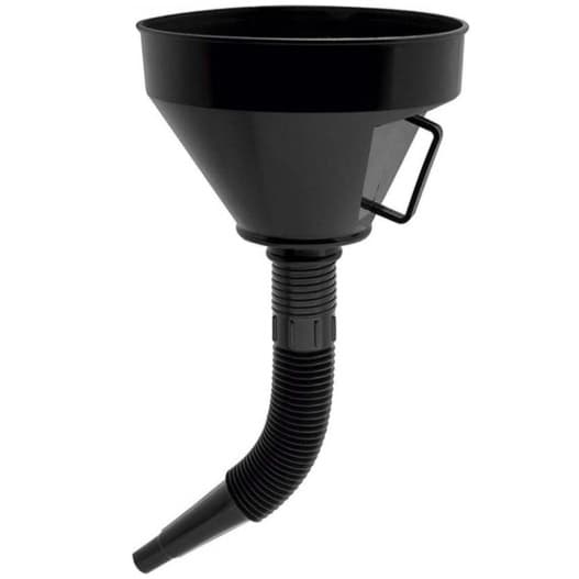 Funil Multiuso de Plástico com Tubo Flexível e Peneira – Ideal para Cozinha, Oficina, Carros e Mais