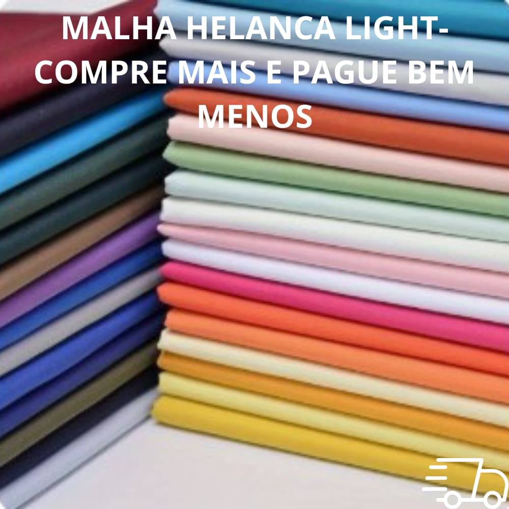 Malha Helanca Light 1,80m 100% Poliéster Tecido Macio Alta Qualidade Varias Cores