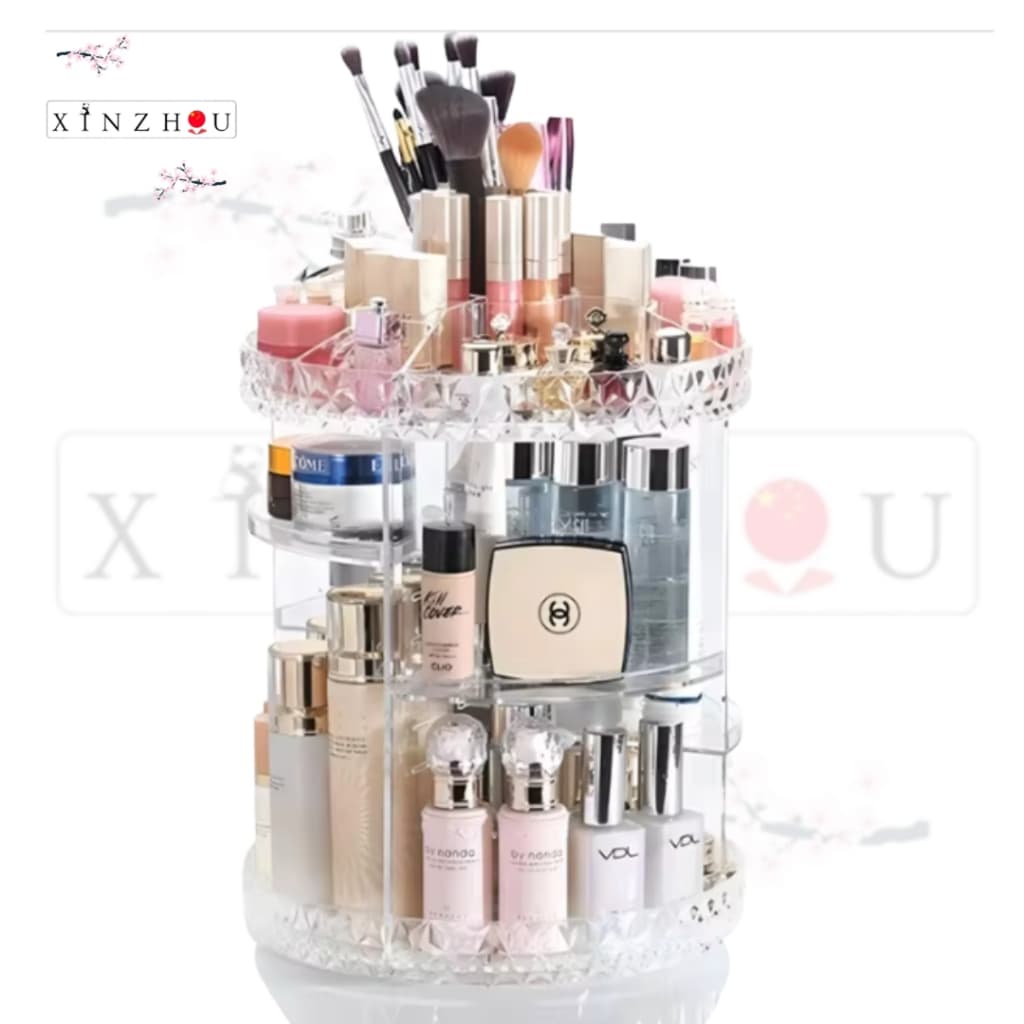 Organizador De Cosmético Maquiagem Acrílico Giratório 360º