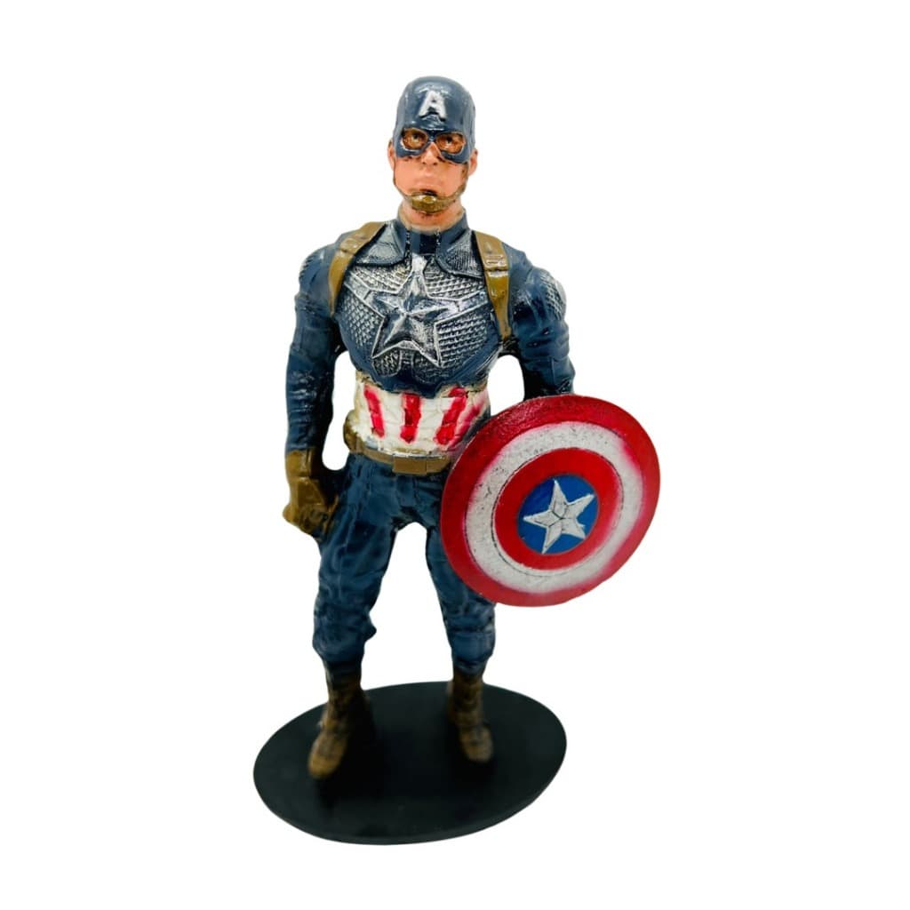 Boneco Capitão América Marvel Vingadores Estátua Colecionável de Resina