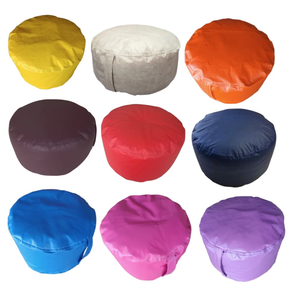 Puff Pufe redondo modelo Almofada  20cm altura  x 40cm diâmetro Cheio