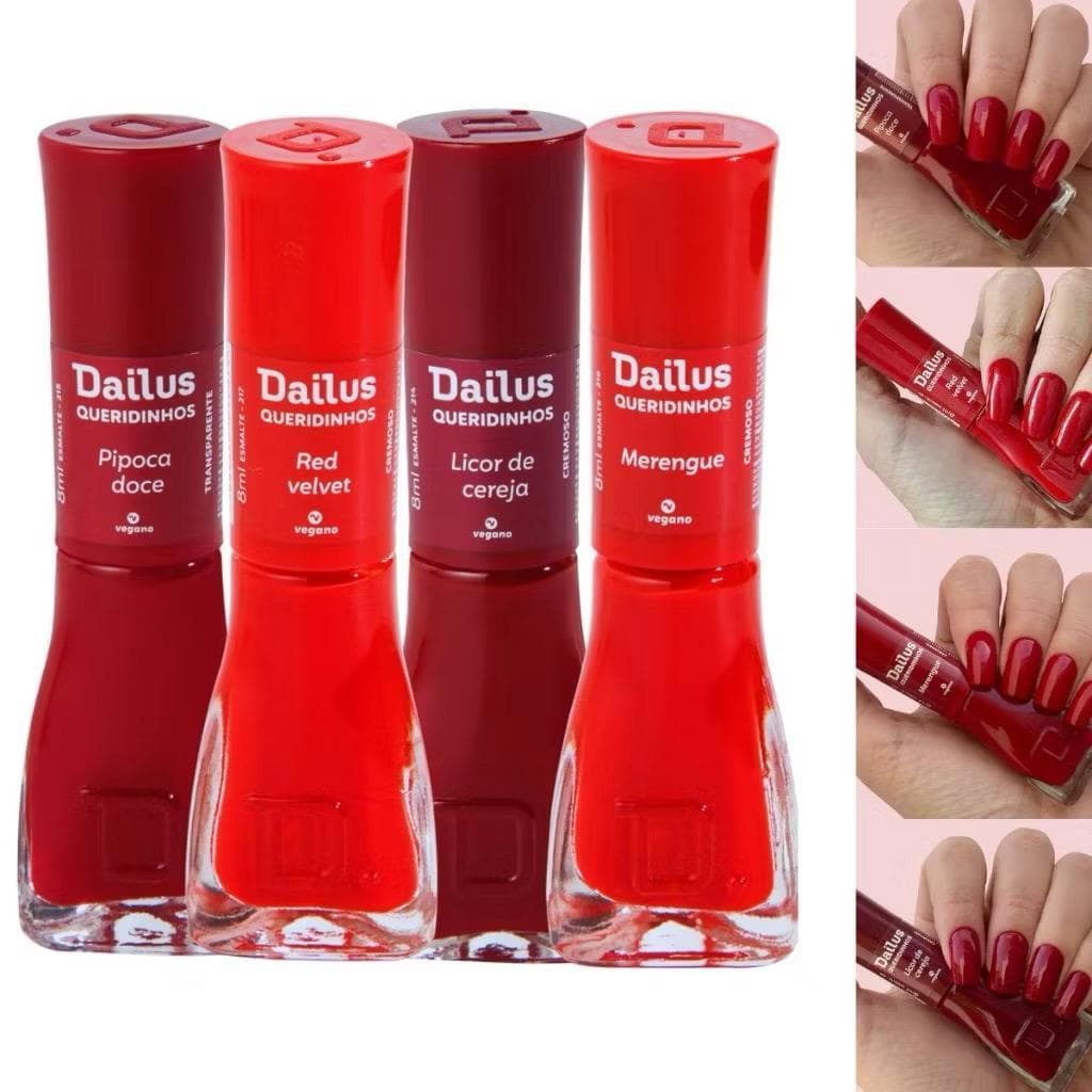 kit 4 Esmaltes Vermelhos Dailus