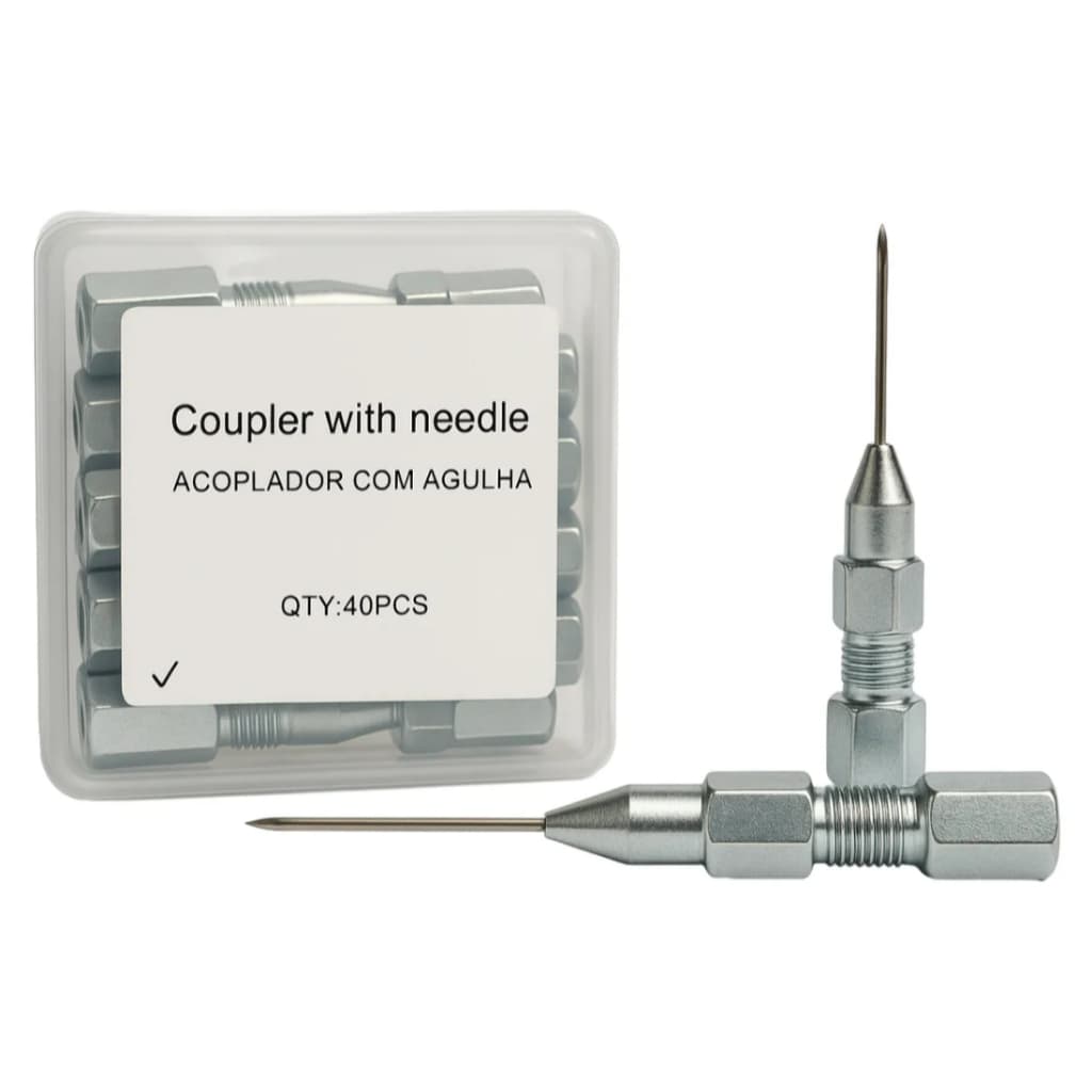 Bico Injetor Graxa/óleo 1/8 Lubrificador Agulha Kit com 40 unidades Baumann