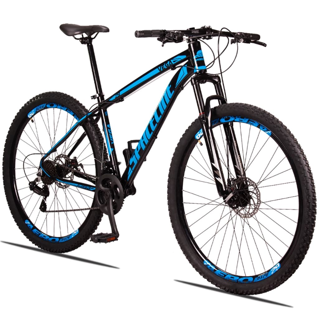 Bicicleta Aro 29 Spaceline Vega 24 Vel Câmbio Traseiro Shimano Freio a Disco Bike MTB Alumínio