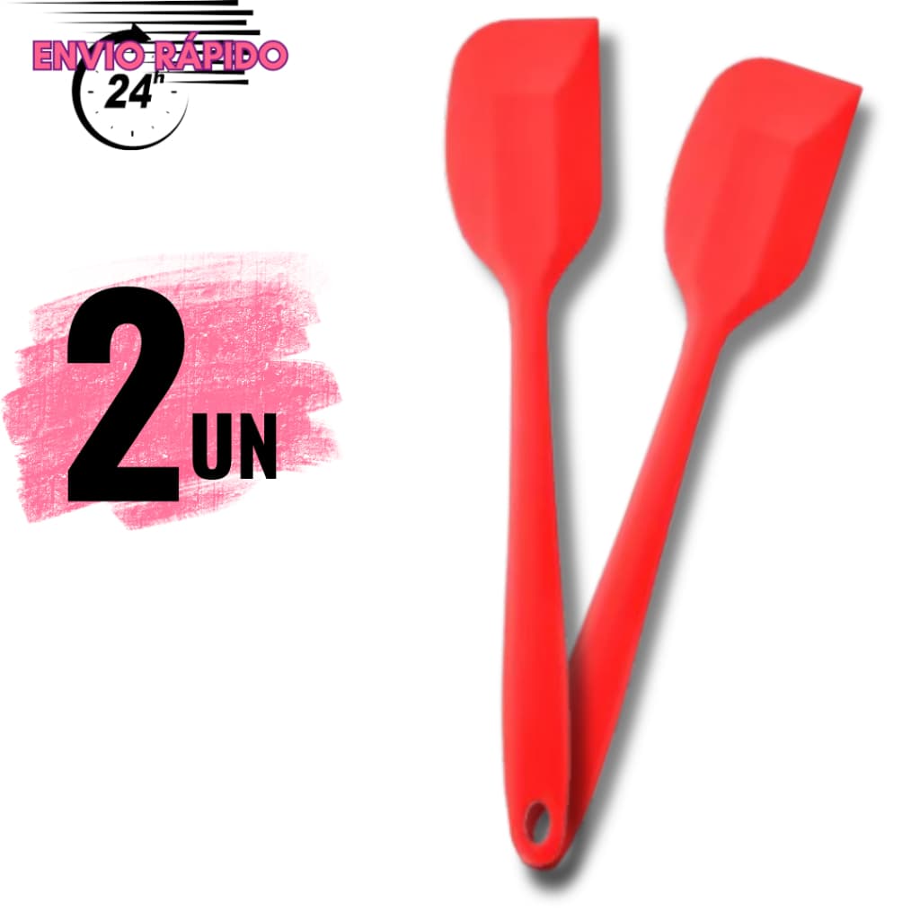 Kit Espátulas Vermelha Pão duro de Silicone Grande Espátula flexível Espátula culinária Utensílio de cozinha