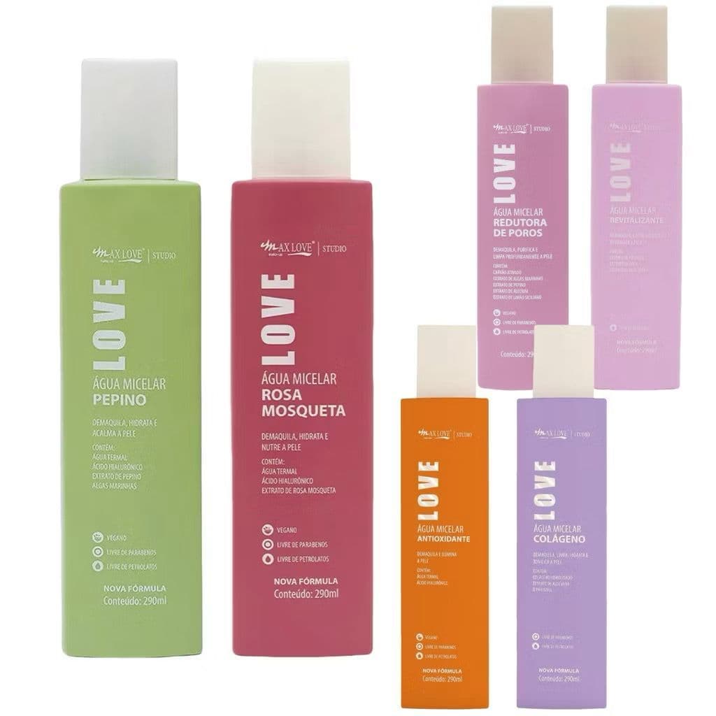 Agua Micelar Max Love 290ml - Escolha a Sua
