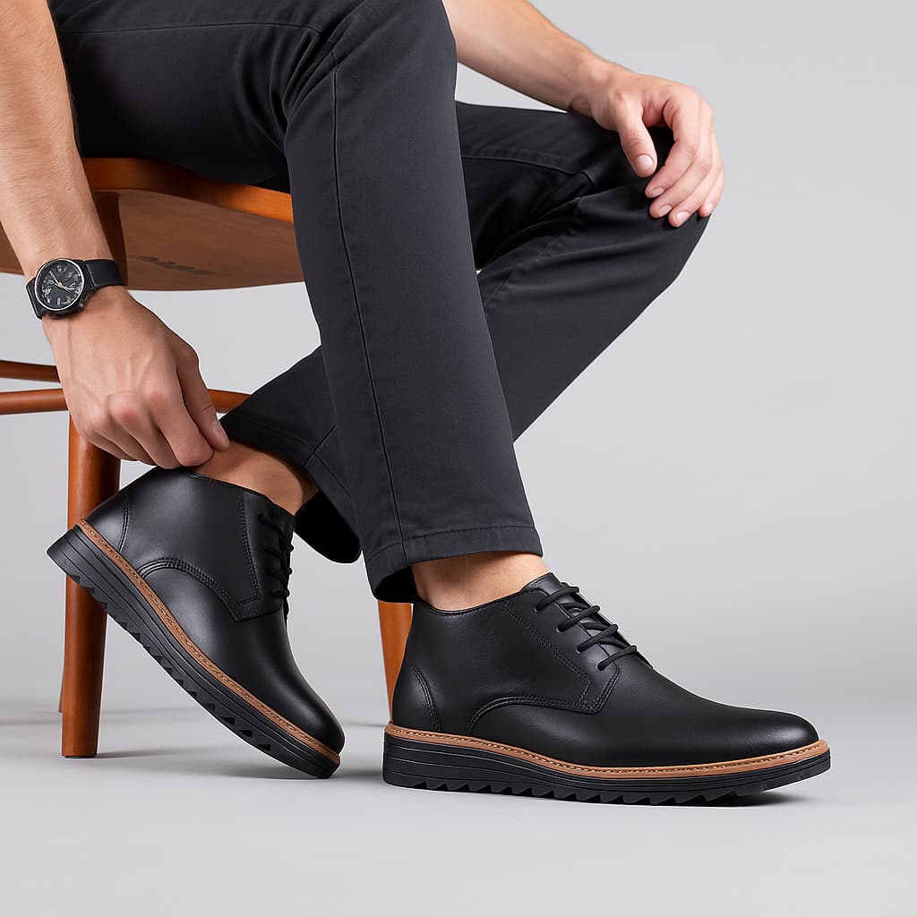 Sapato Oxford Masculino Confortável Solado Borracha Casual e Social Sintético Elegante