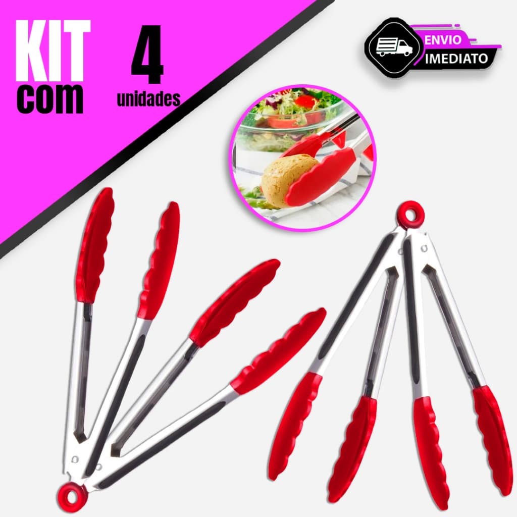 Pegador Inox com Ponteira de Silicone – Ideal para Cozinhar com Praticidade 🧑‍🍳