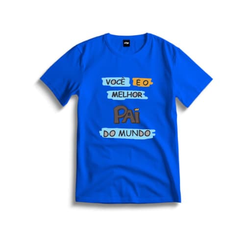 Camiseta Infantil Juvenil Melhor Pai Do Mundo Camisa 100% Algodão T-Shirt Dia Dos Pais