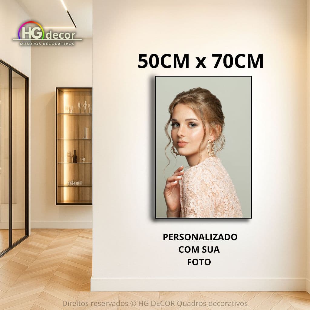 Quadro Decorativo Personalizado Grande Com Sua Imagem - Personalizamos com Sua Foto -  QUADRO 50X70CM