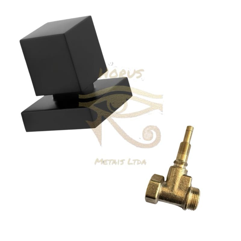kit Acabamento metal com registro padrão Deca 16 estrias preto fosco