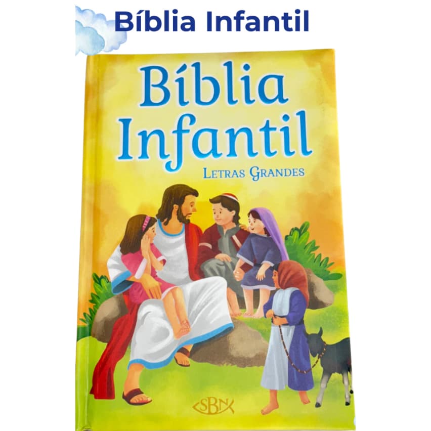 Bíblia Infantil Letras Grandes Livro Colorido Capa Dura Bíblia Sagrada