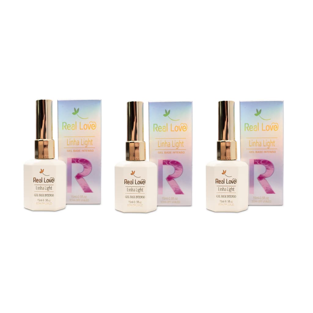 Kit 3 Bases em Gel Blindada Para Unhas Band-Aid - Linha Light Real Love - 15ml