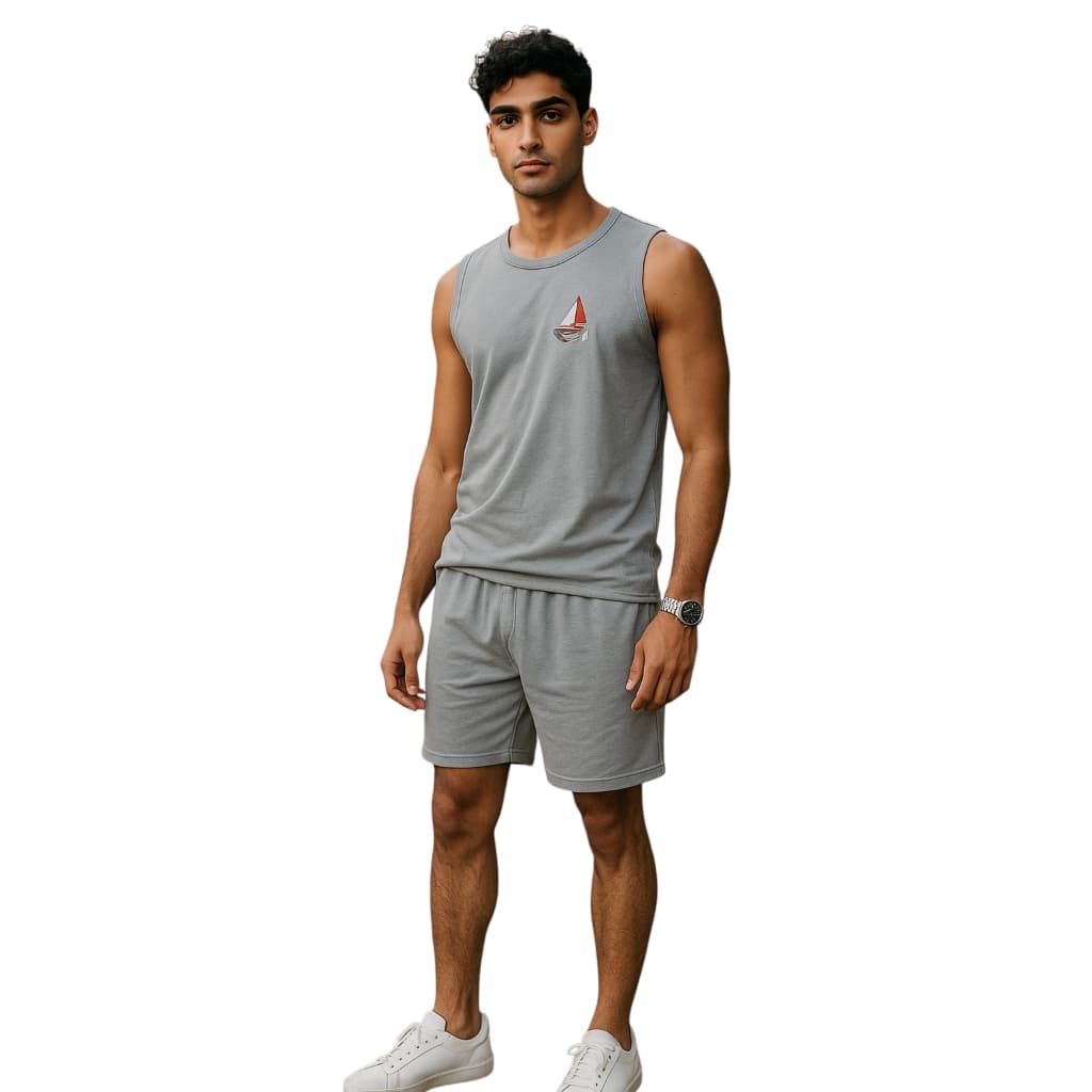 Pijama Masculino Regata Verão Adulto em Malha de Qualidade