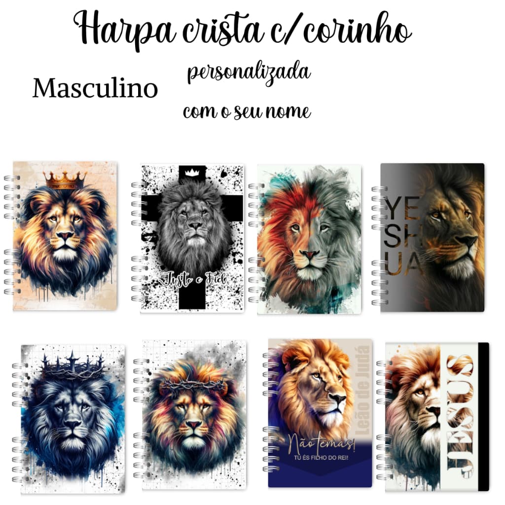 Harpa Cristã Personalizada (masculino) tamanho a5