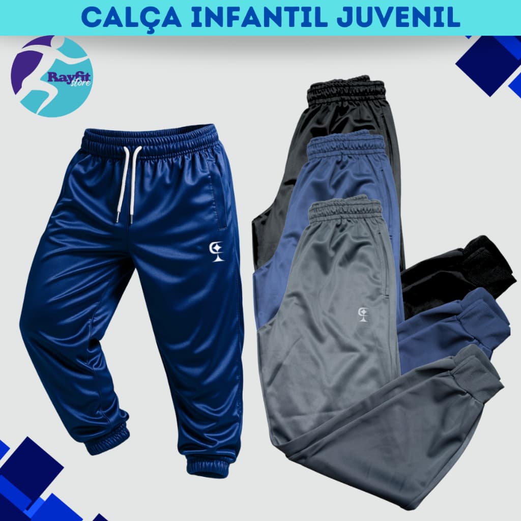 Kit 3 Calças Infantil Juvenil Flanelada Inverno (10 ao 16) – Quentinha e Super Confortável!