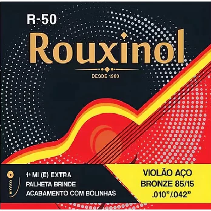 Encordoamento Violão Rouxinol R-50 Aço c/ Bolinhas