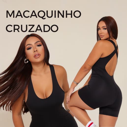 Macaquinho Cruzado Esportivo Liso Para Treino E Atividades do P ao GG