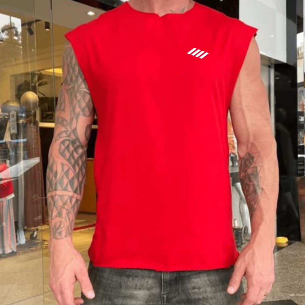 Regata Masculina Lançamento Algodão Confortavel Blusa Básica QUATRO Varias Cores