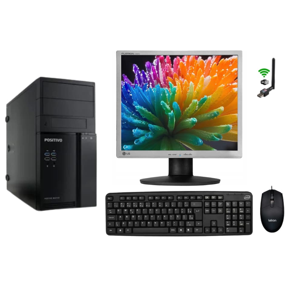 Computador Completo Pos Master i3 4ª Geração 320hd 8gb ram Tela 17" Teclado Mouse Wifi
