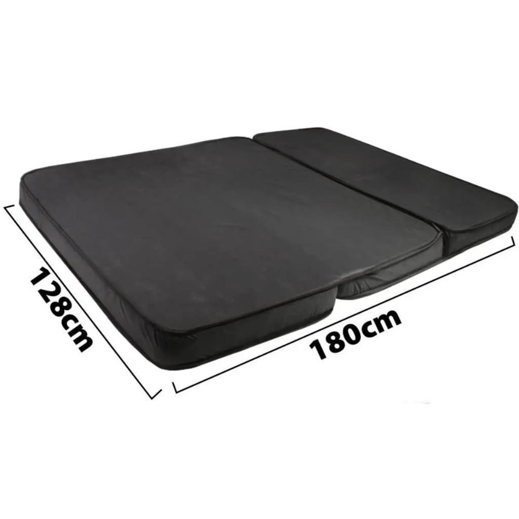 Colchão Puff 3X1 Versátil Espuma D-28 Tecido de Alta Qualidade Preto 100% de Espumas Fácil Viagens Acampamentos.