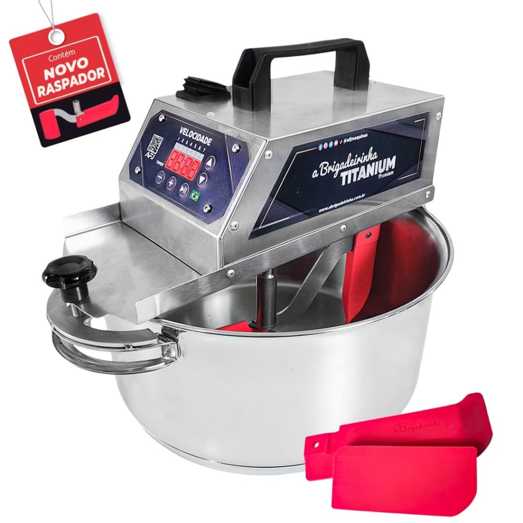 PANELA PARA MEXER DOCES A BRIGADEIRINHA TITANIUM PREMIUM 28 CM INOX