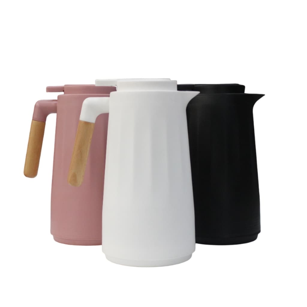 Garrafa de Café Térmica 1 Litro Café Chá Leite com Alça de Bambu Ideal para Mesa Posta