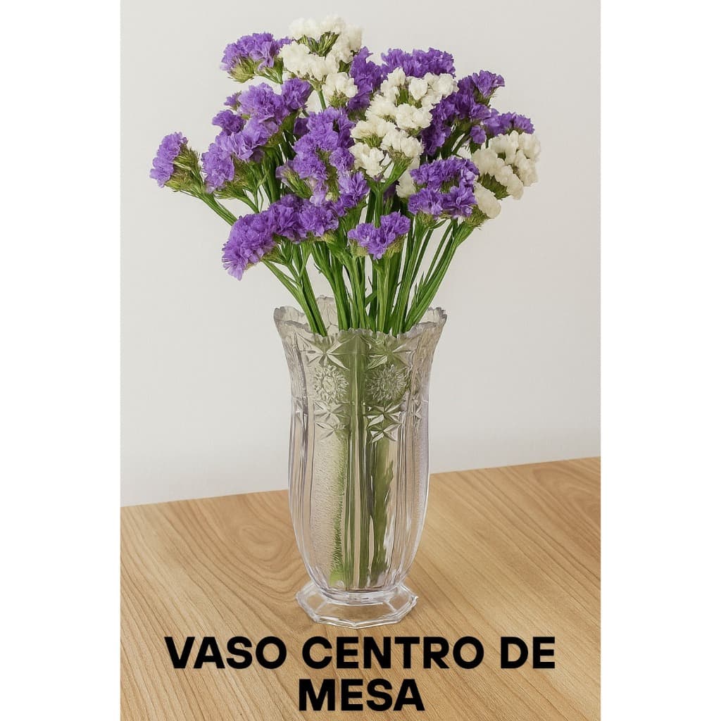 KIT DE VASOS CENTRO DE MESA 1-4 ACRÍLICO TRANSPARENTE DECORATIVO APARADOR DESIGN ELEGANTE ESTANTE